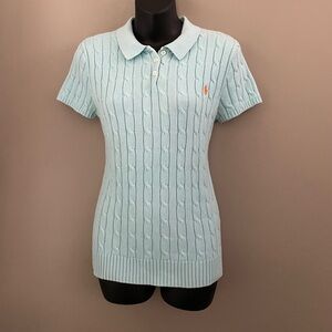 Ralph Lauren Light Blue Cable Knit Sweater